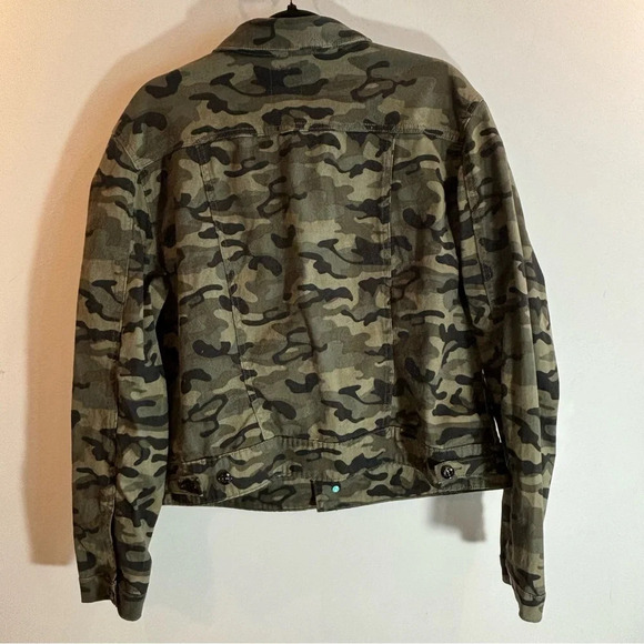 LULAROE Sz XL  Kenny Camo Jacket Military Jean Style With Pockets New with Tags - Picture 9 of 14